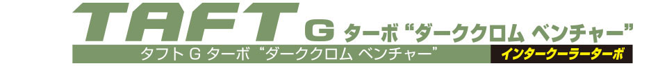 タフト G ターボ“ダーククロム ベンチャー”　インタークーラーターボ